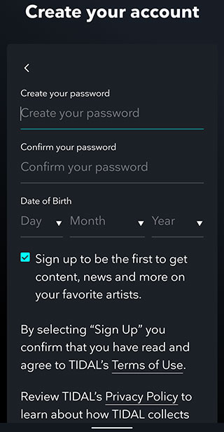 tidal音乐怎么注册3