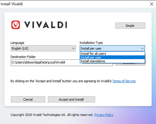 Vivaldi浏览器电脑版安装教程3