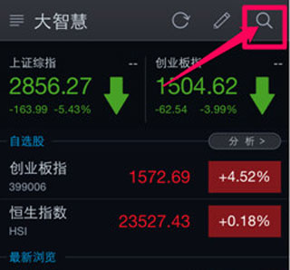 大智慧app怎么添加自选股1