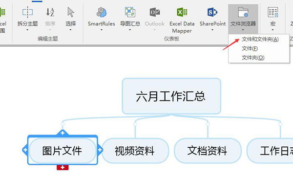 在MindManager中如何批量导入文件3