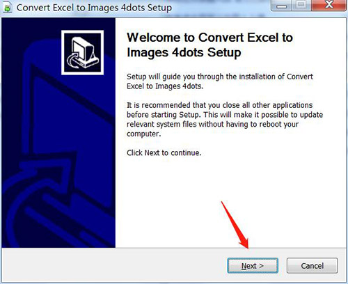 Convert Excel to Images 4dots安装教程1