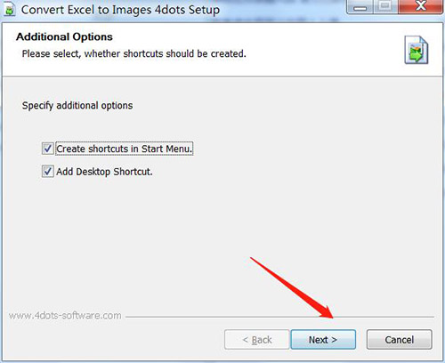 Convert Excel to Images 4dots安装教程4