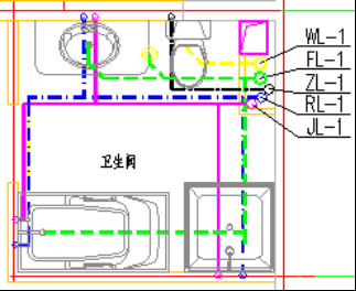 浩辰cad给排水如何连接洁具3